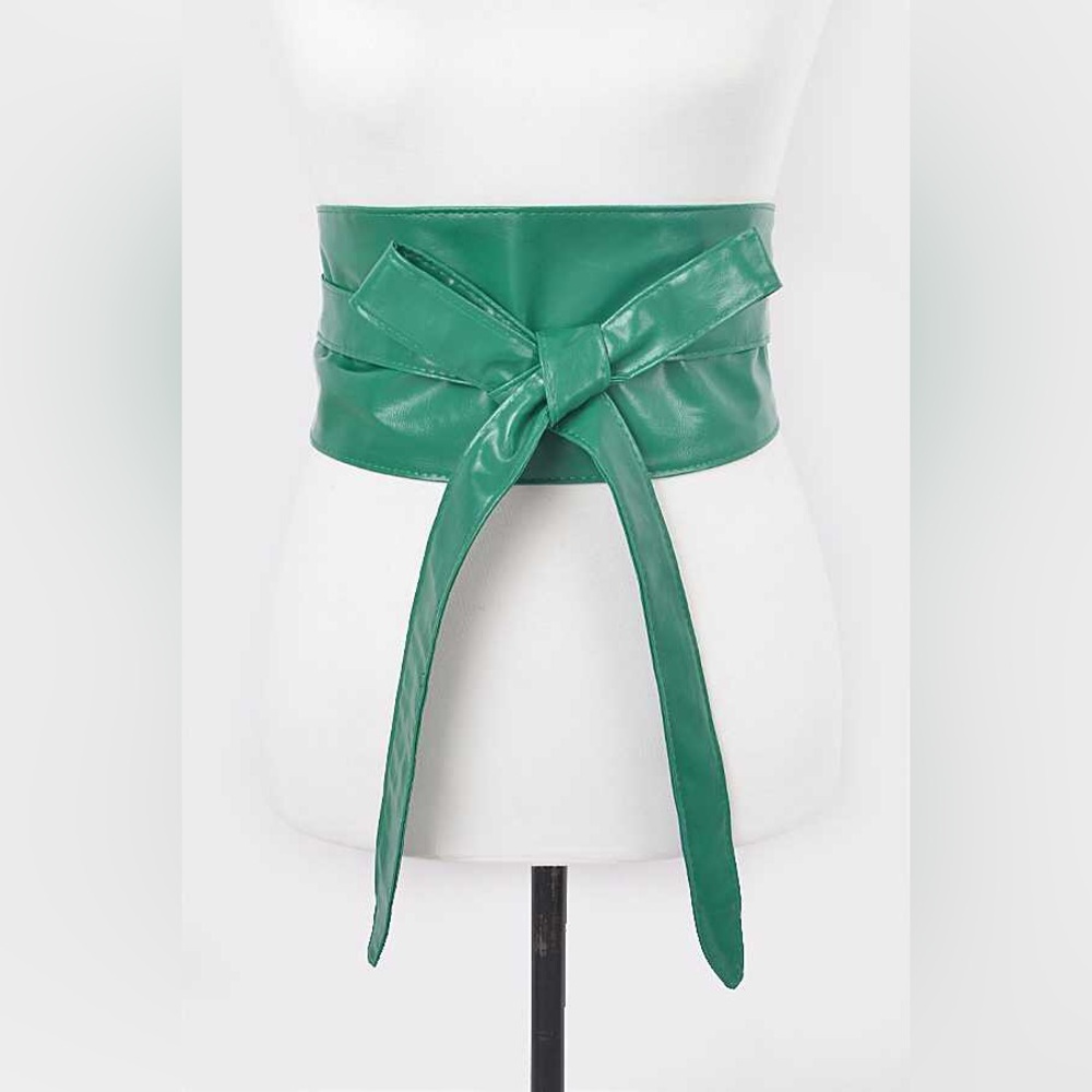 Green Free Style Obi Statement Belt
